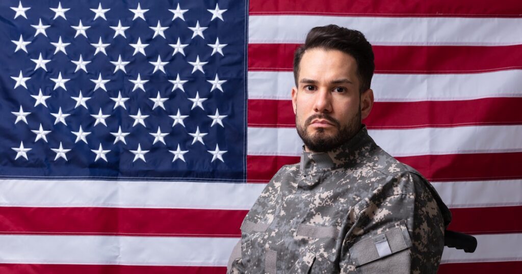veteran wheelchair flag