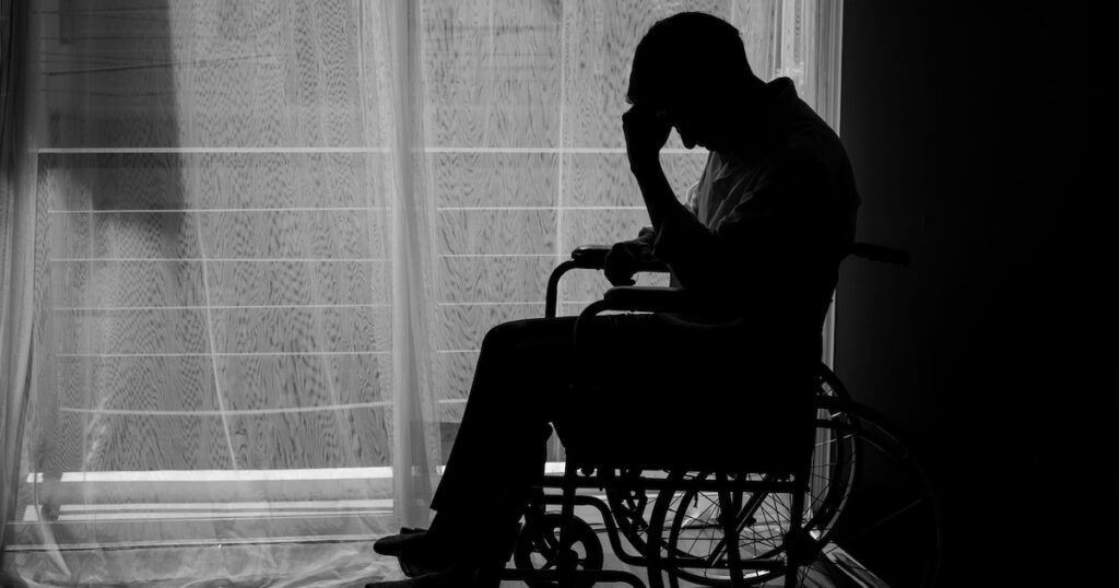 disability wheelchair sad depressed