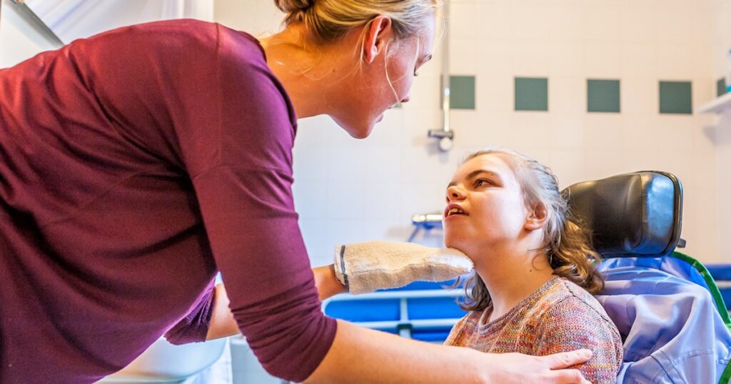 girl wheelchair nurse